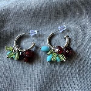 Silpada P1180 sterling  Silver 925  and Multicolor Beaded Earrings